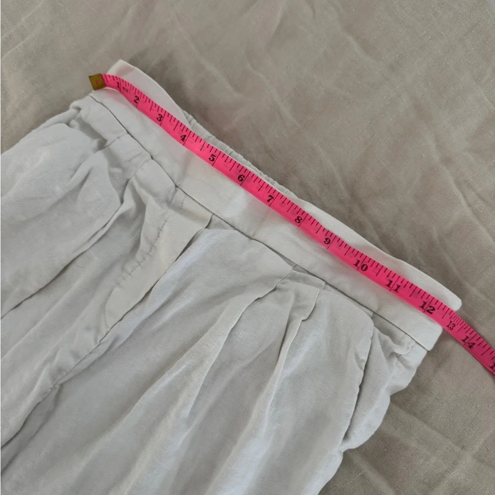 Aritzia Babaton White Linen Blend Pants